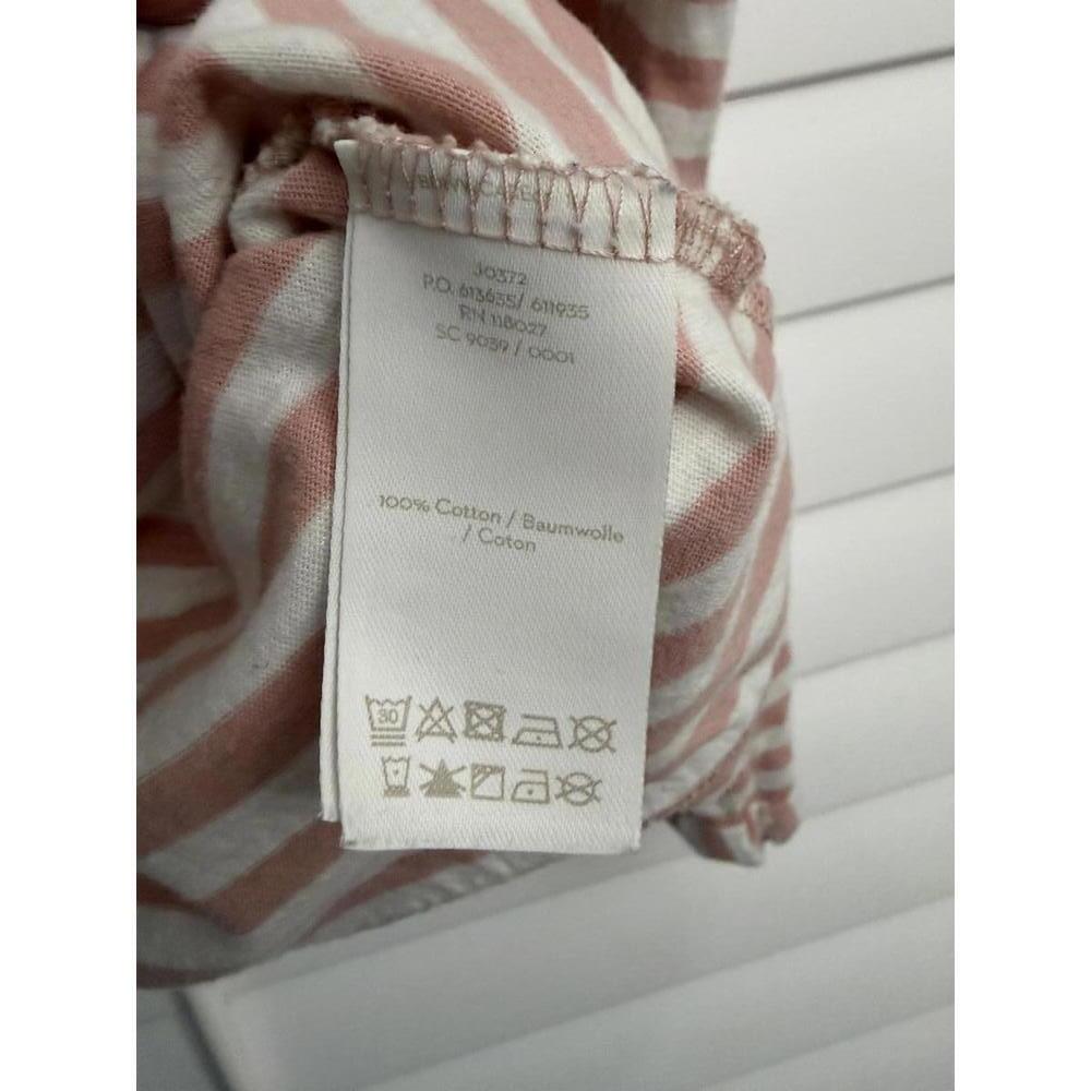 Boden pink and white striped long-sleeve cotton top with a ruffle collar - Picture 4 of 5